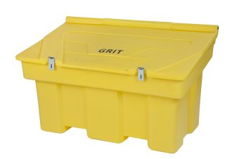 400kg/350 Litre Yellow Stackable Lockable Salt Bin